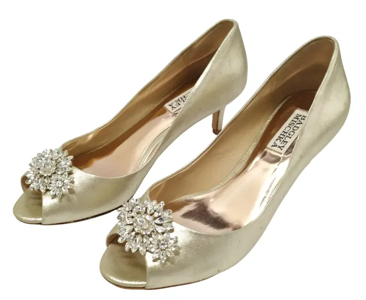 Size 7 - Badgley Mischka Women's Layla Metallic Gold Sandal - 7-Hover-Image