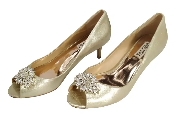 Size 8 - Badgley Mischka Women's Layla Metallic Gold Sandal - 8-Hover-Image