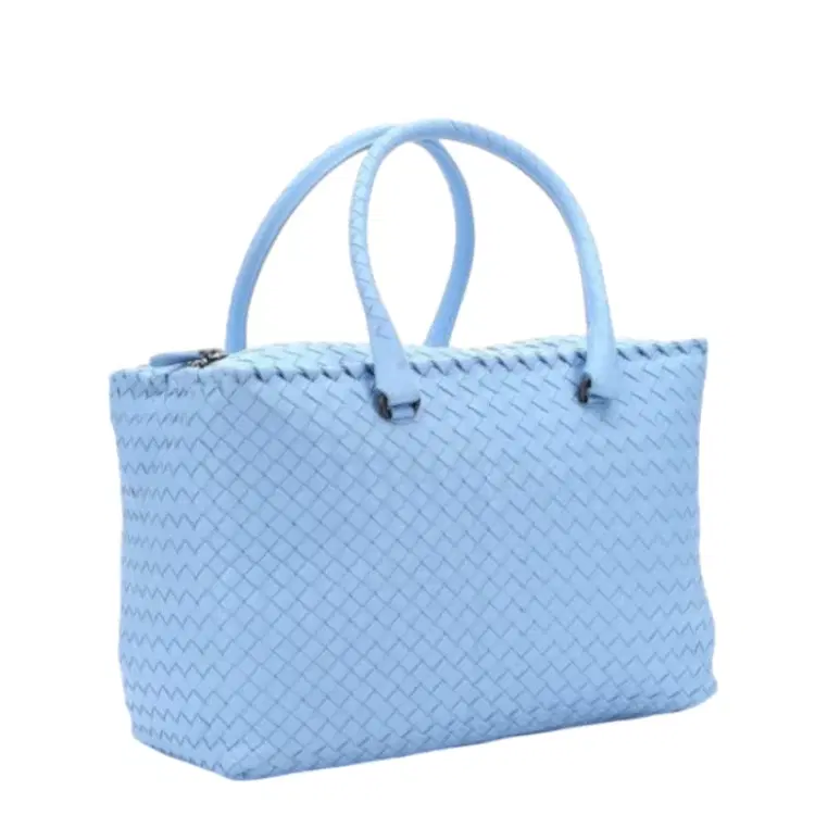 Bottega Veneta Blue Woven Basket Bag-Hover-Image