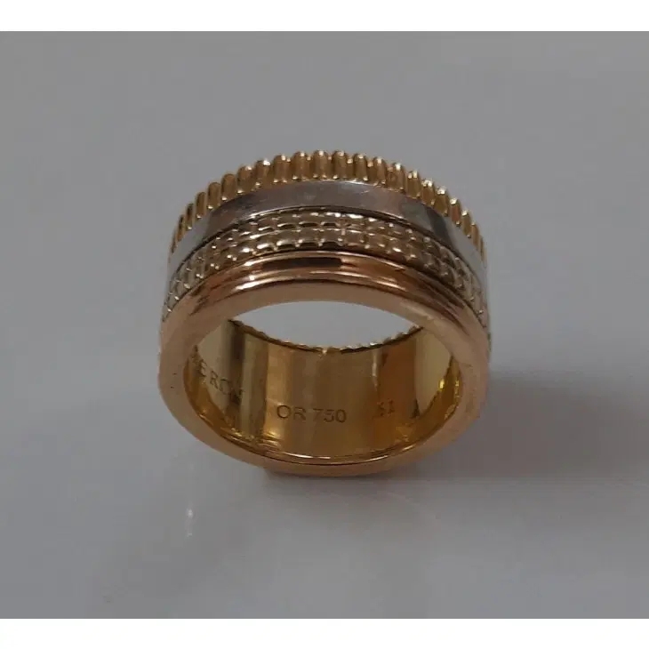 Boucheron three Color Gold/Silver/Copper 18 K Ring-Hover-Image