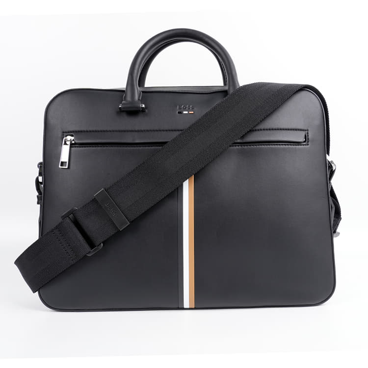 Boss Signature Stripe Faux-Leather Document Case-Hover-Image