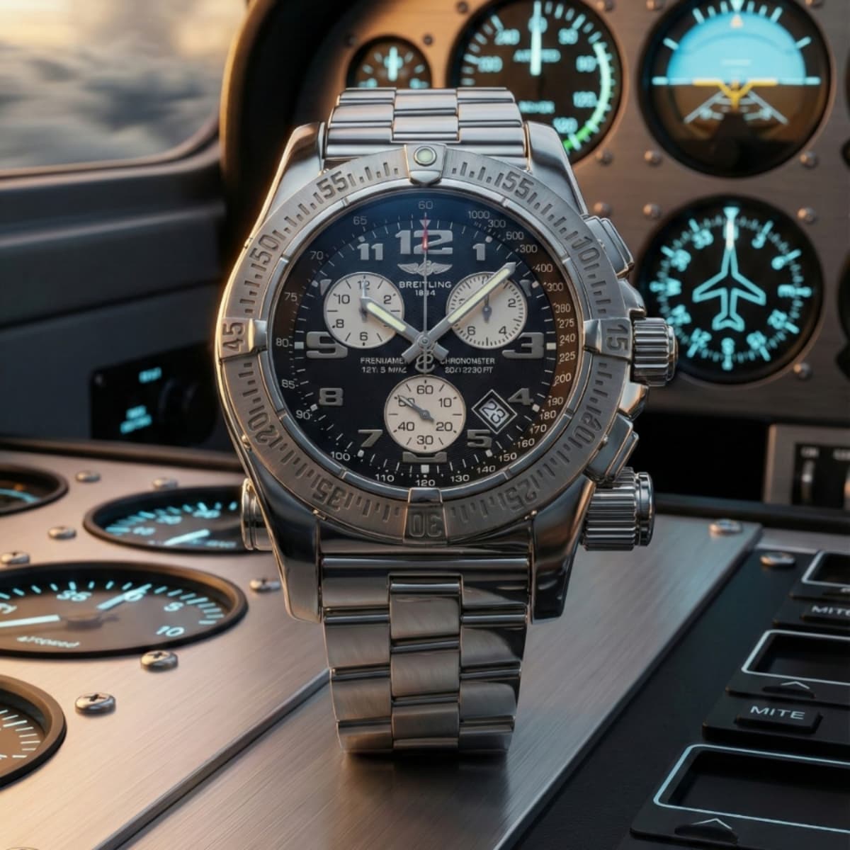 Breitling Emergency Mission 45 MM Steel Chronograph Quartz Watch