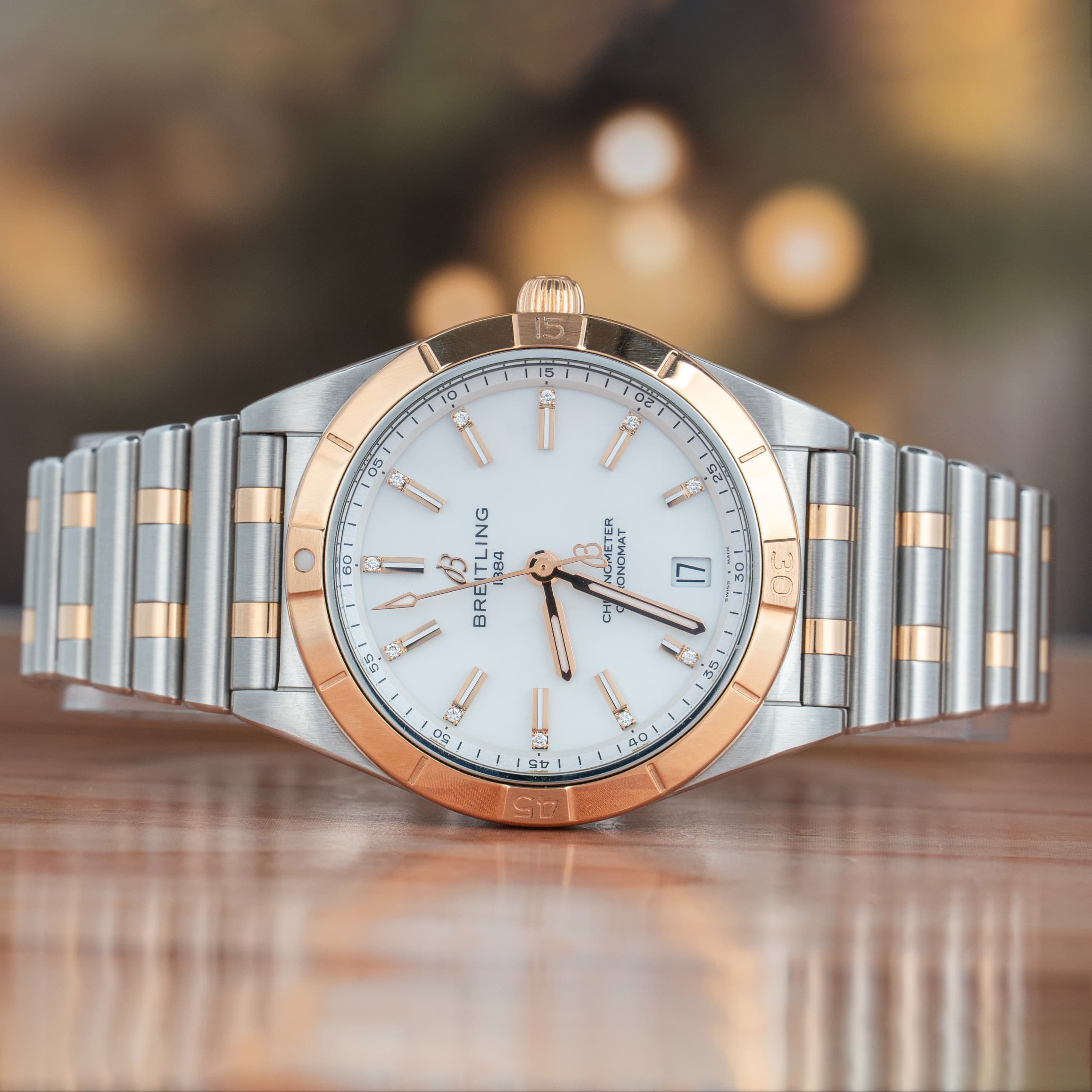 Breitling Chronomat 36 MM MOP Dial Steel Automatic Watch U10380101A2U1