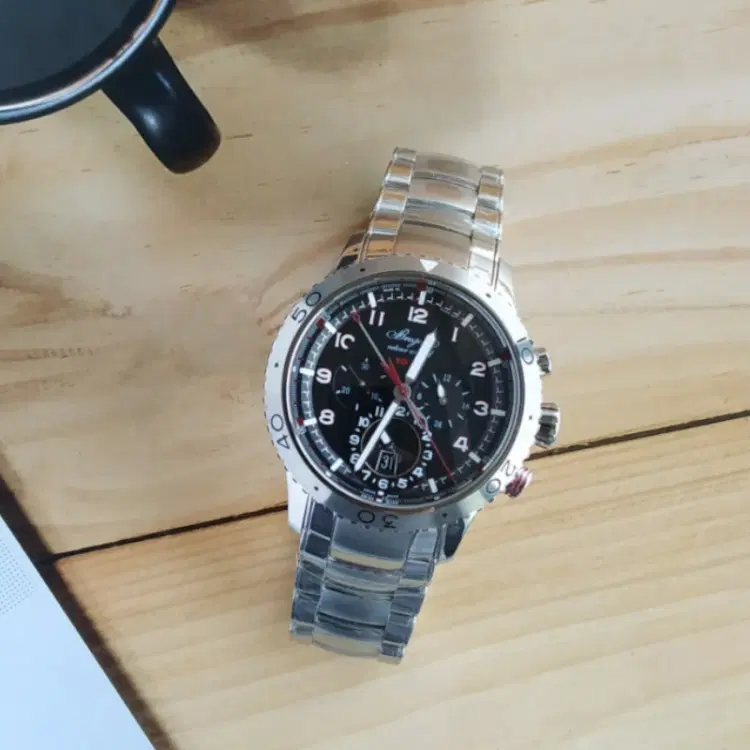 Breguet Type XXII Flyback 10 Hz Mens Watch Complete Set-Hover-Image