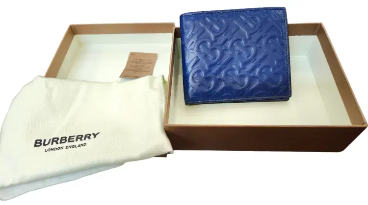 Burberry TB Monogram Embossed Leather Wallet-Hover-Image
