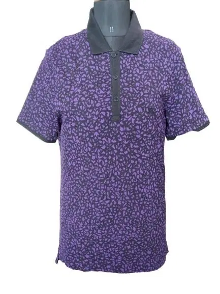 Burberry Pattern Purple Polo Shirt