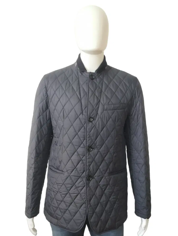 Burberry Black Quilted Elbow Patch Jacket-Hover-Image