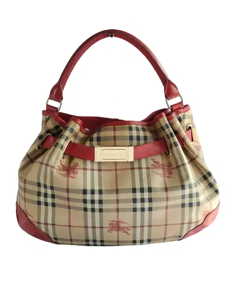 Burberry Haymarket Check Coated Canvas Willenmore Medium Hobo Bag-Hover-Image