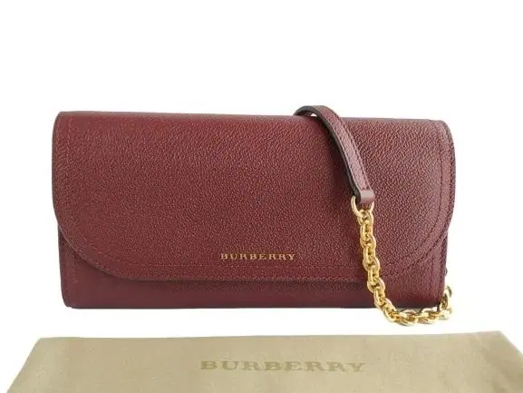 Burberry Soft Grain Leather Henley Wallet on Chain