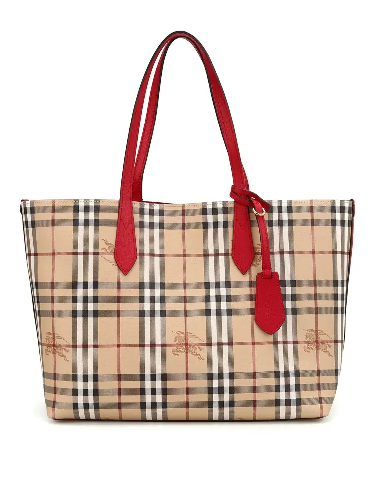 Burberry Red Lavenby Medium Leather Reversible Tote-Hover-Image
