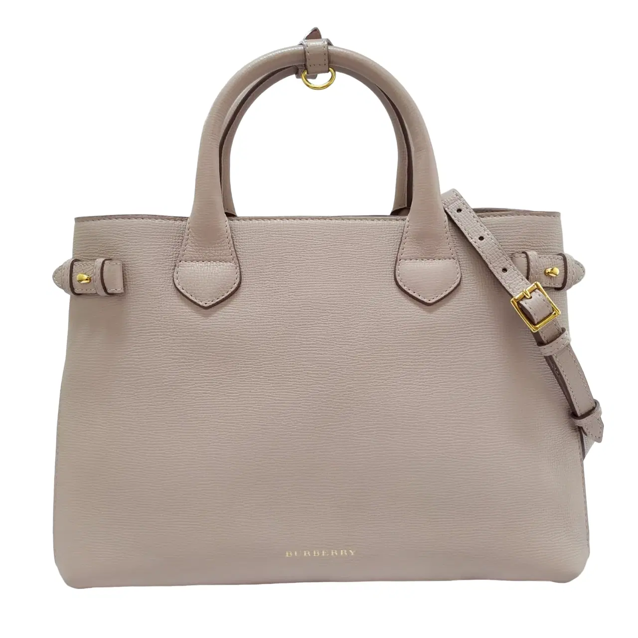 Burberry Banner House Check Canvas and Leather Medium Tote