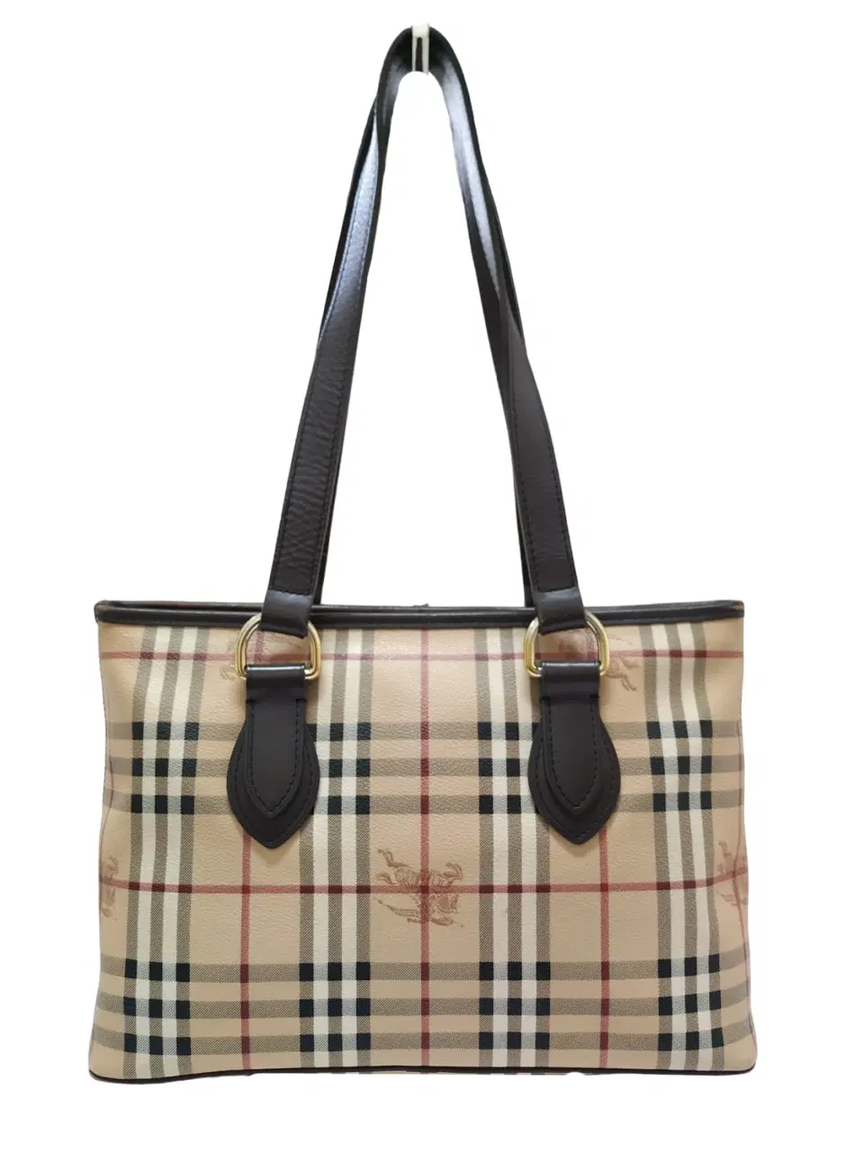 Burberry Haymarket Check PVC and Leather Regent Tote