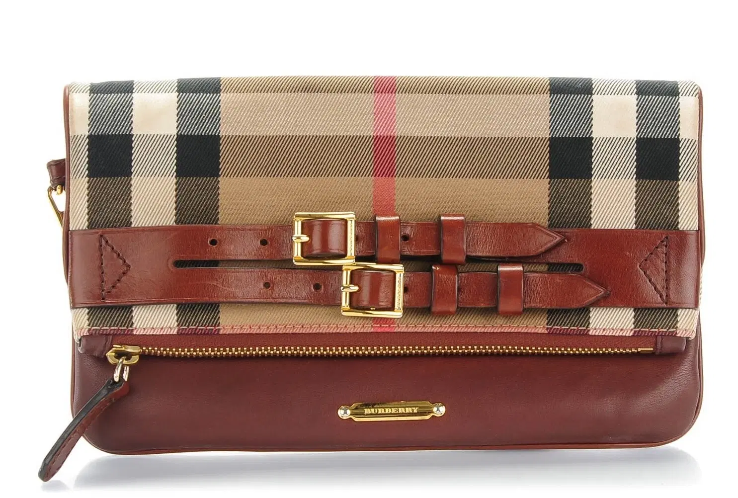 Burberry House Check Adeline Foldover Wristlet Clutch