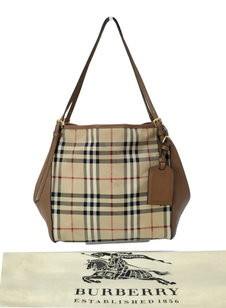 Burberry Canterbury Haymarket Check Canvas and Leather Tote-Hover-Image