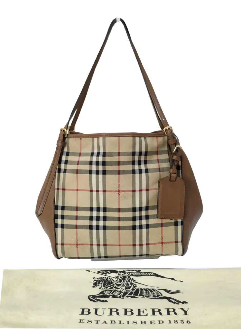Burberry Canterbury Haymarket Check Canvas and Leather Tote