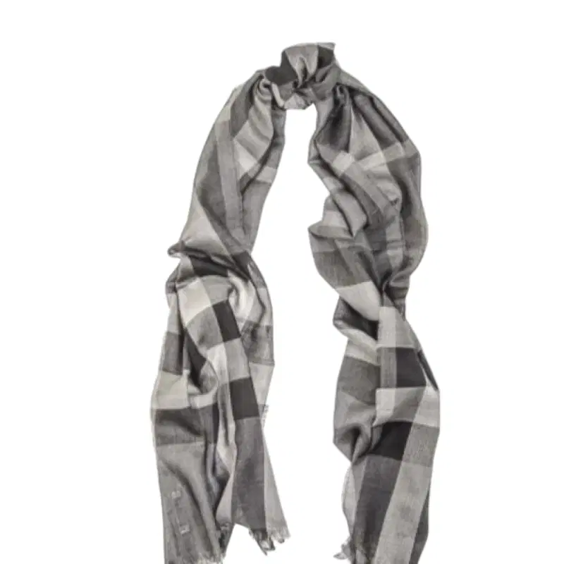 Burberry Charcoal Check Explored Nova Gauze Scarf/Wrap
