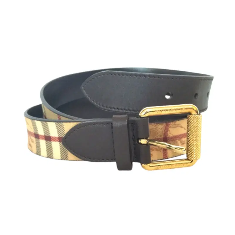Burberry Women's Haymarket Dark Grey Check Belt