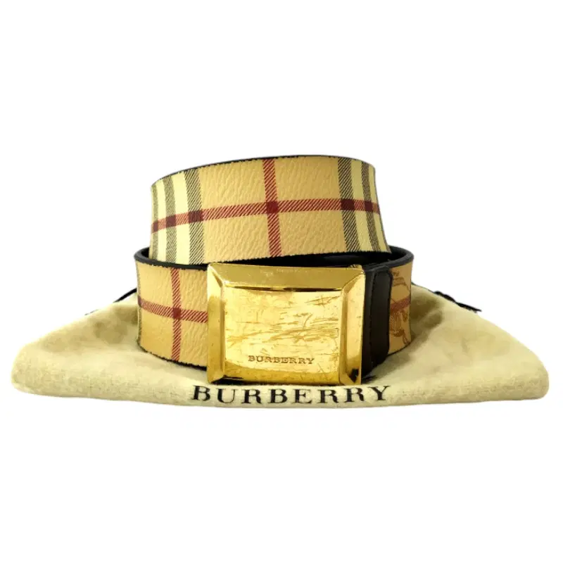 Burberry Haymarket Barnsfield Buckle Belt