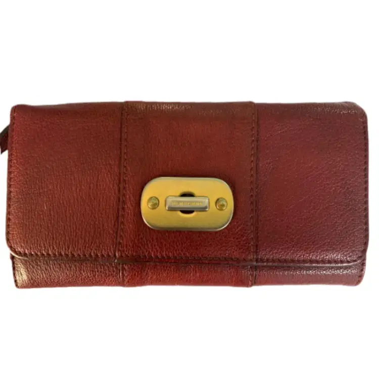 Burberry Red Leather Women Wallet-Hover-Image