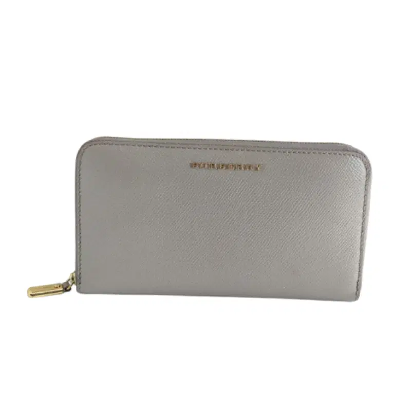 Burberry Pebbled Leather Zip Around Wallet