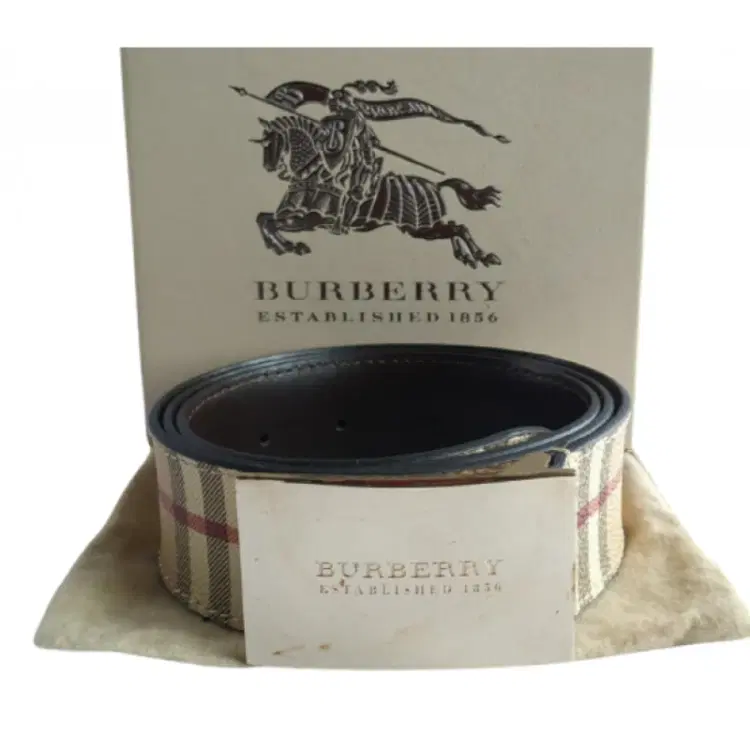Burberry Haymarket Check Canvas Belt-Hover-Image