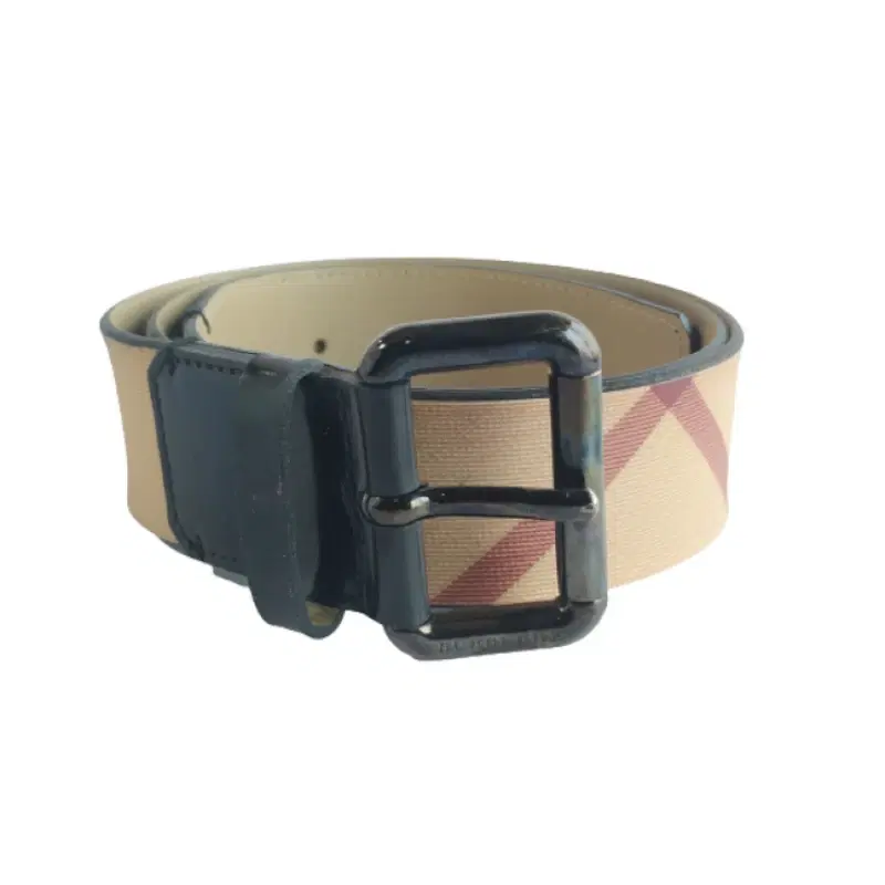 Burberry Beige/Black Nova Check Canvas Leather Belt