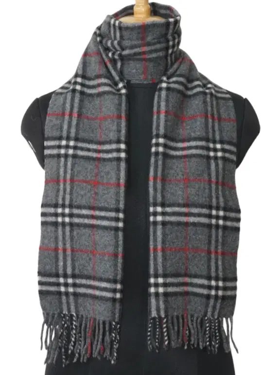 Burberry Grey Nova Check Scarf-Hover-Image