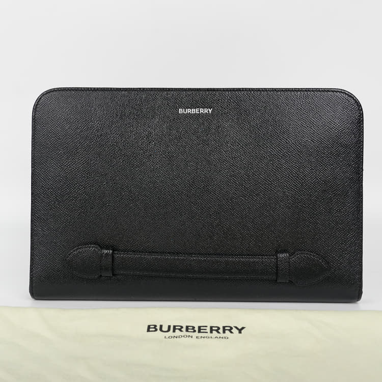 Burberry Black Leather Zip Around Bag-Hover-Image