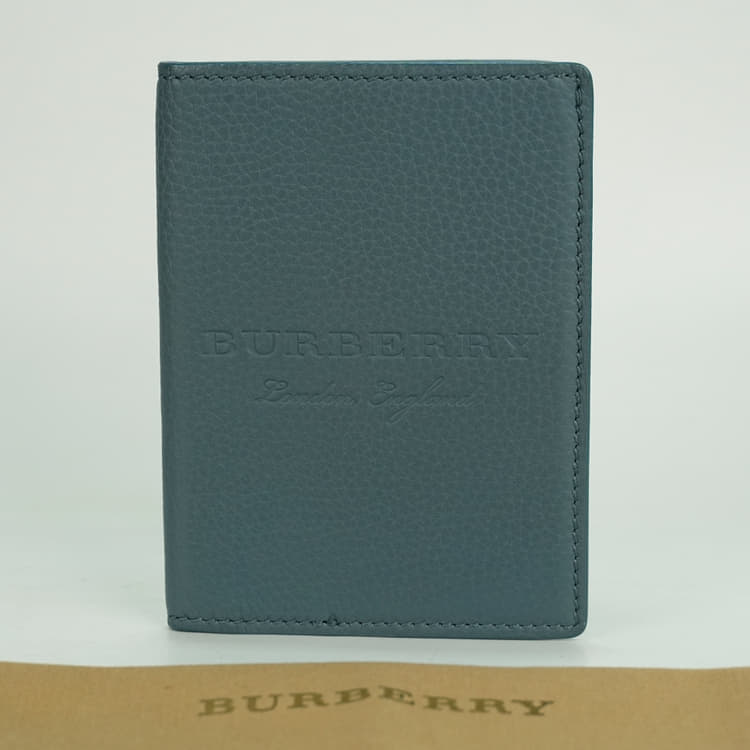 Burberry Grained Leather Passport Holder-Hover-Image
