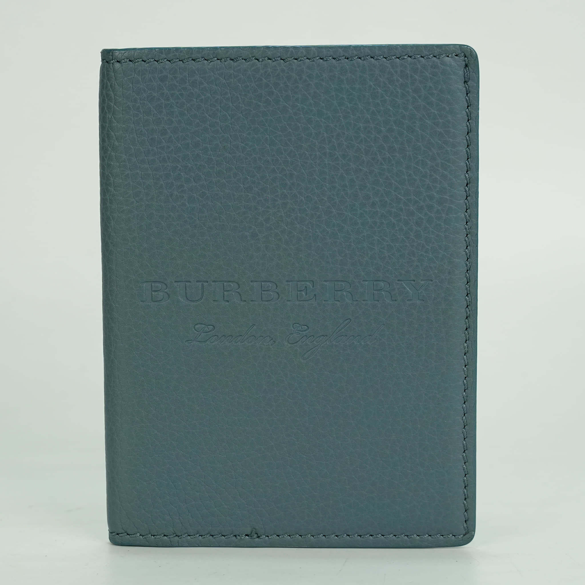 Burberry Grained Leather Passport Holder