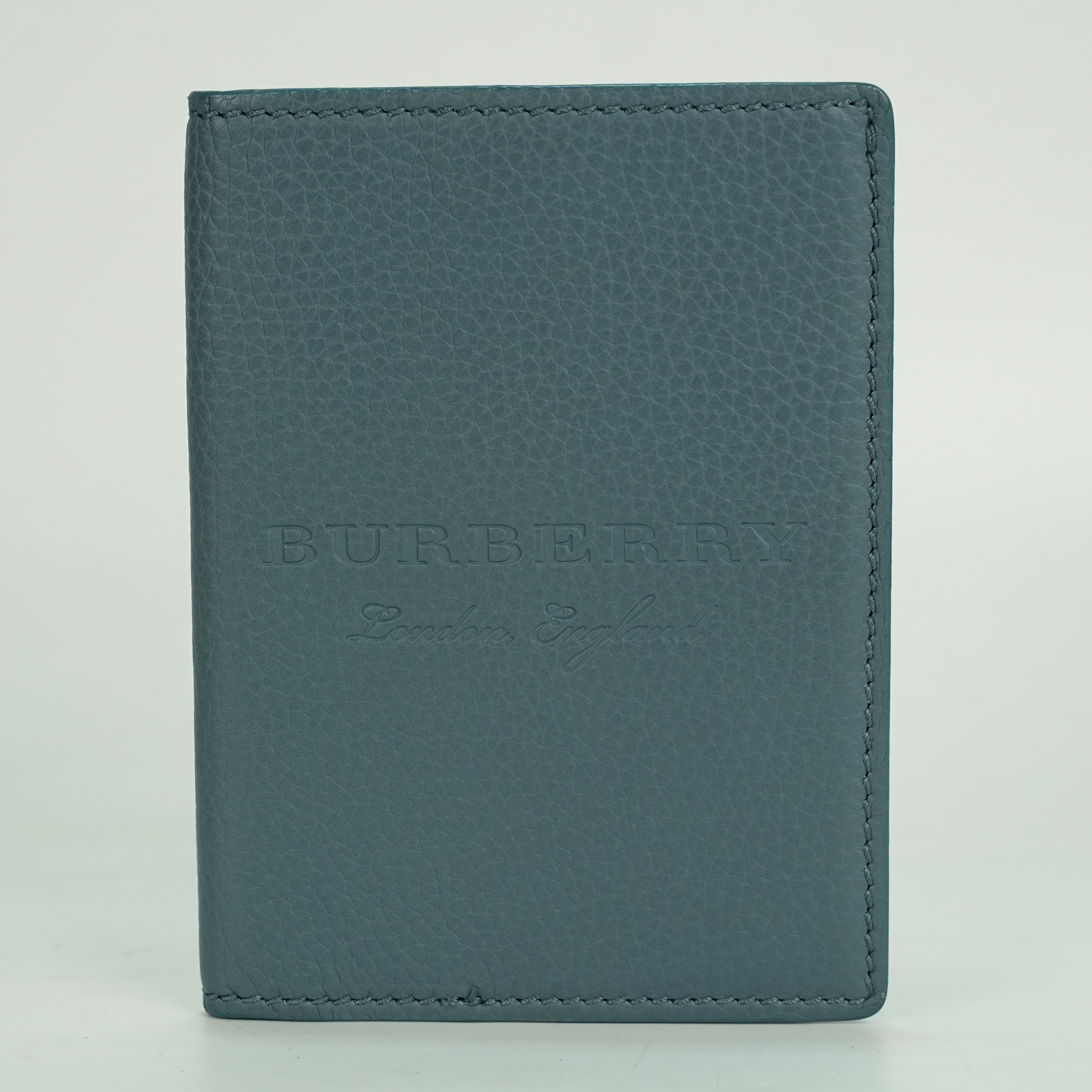 Burberry Grained Leather Passport Holder