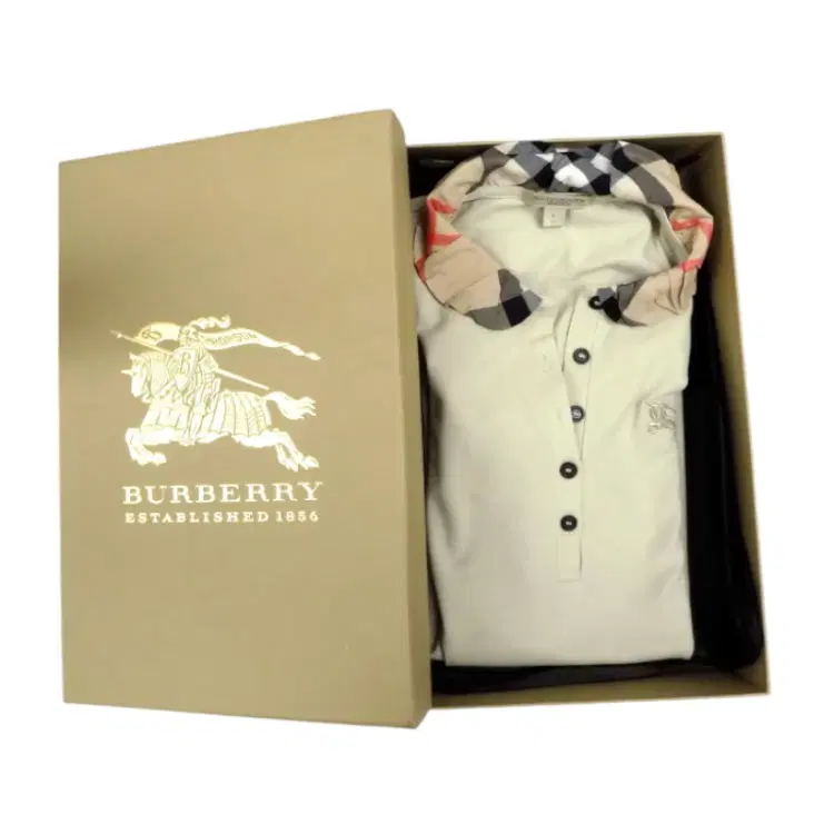 Burberry Brit Women's Polo Shirt Off White-Hover-Image