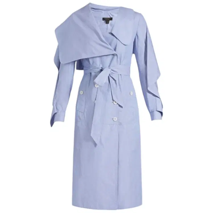 Burberry Ruffled cotton-chambray Shirt Dress-Hover-Image