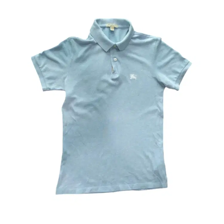 Burberry Pique Polo Blue Shirt-Hover-Image