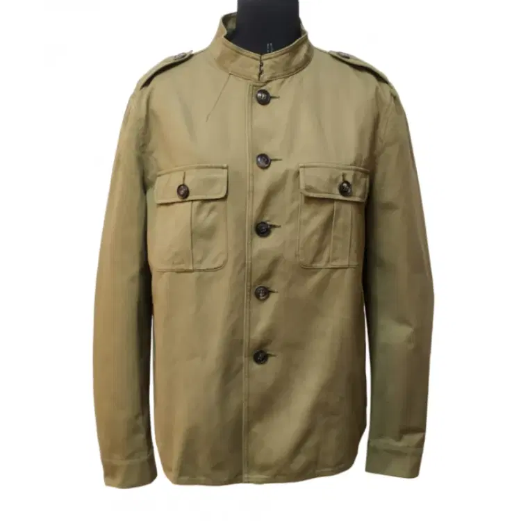 Burberry Olive Military Cotton Twill Field Jacket-Hover-Image