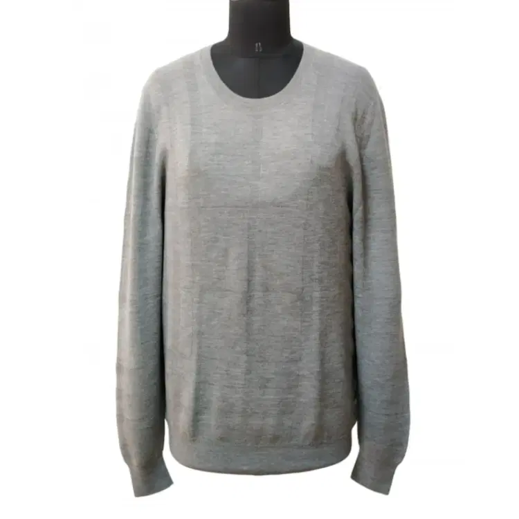 Burberry London Grey Jacquard Check Jumper-Hover-Image