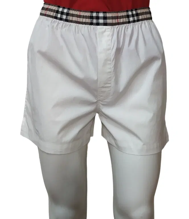 Burberry White Cotton English Briefs With Signature Check Elastic Waistband