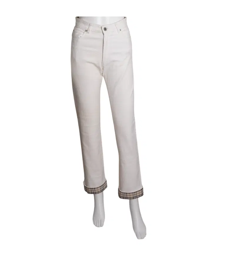 Burberry White Denim Pants