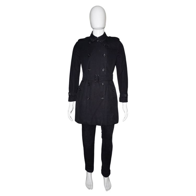 Burberry Black Trench Coat-Hover-Image