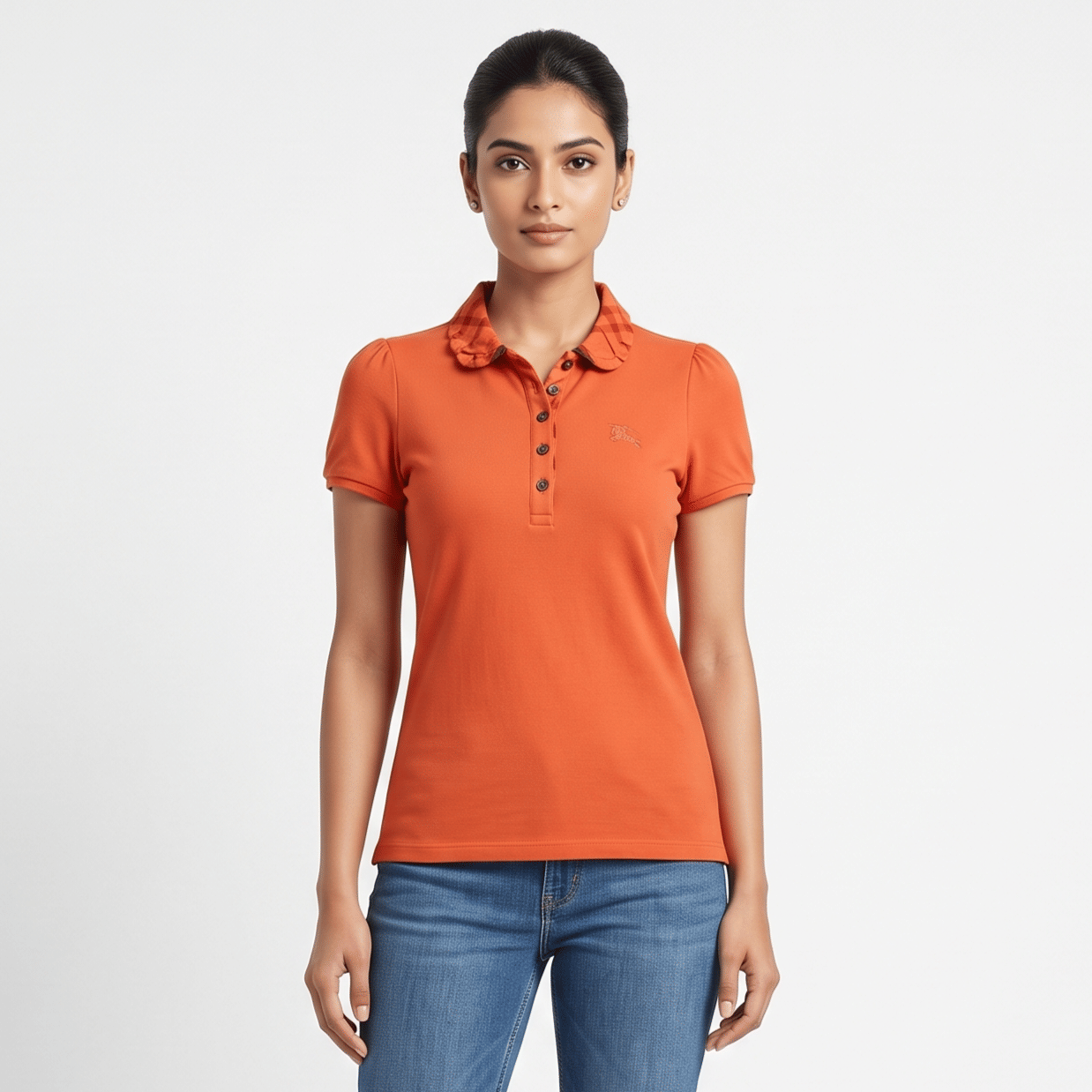 Size S - Burberry Brit women's polo shirt Orange