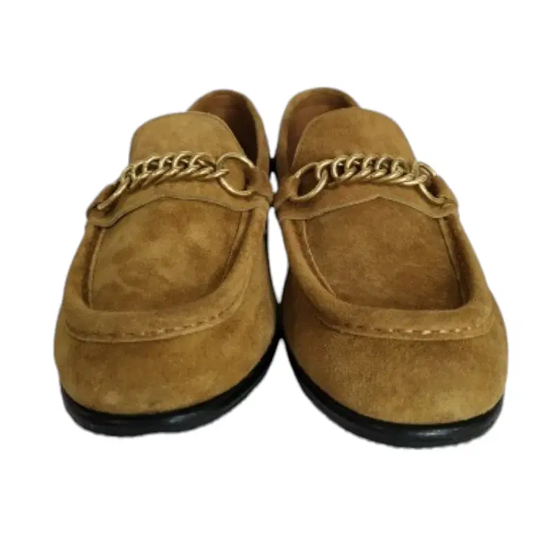 Burberry Solway Suede Chain Link Detail Loafers