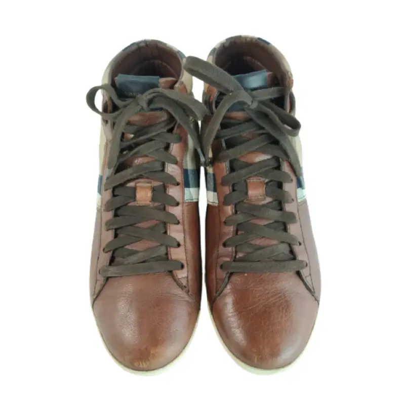 Burberry Brown Check High Top Sneaker