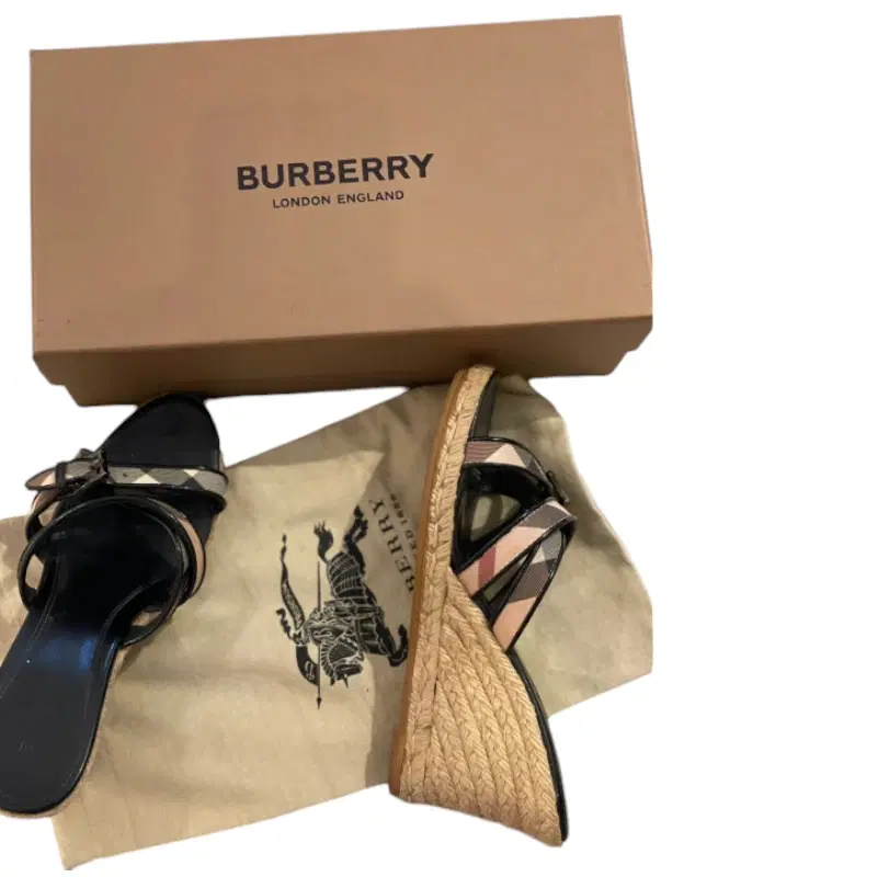 Burberry Nova Check Wedge Sandals