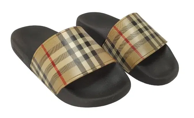 Size 36 - Burberry Check Slides-Hover-Image