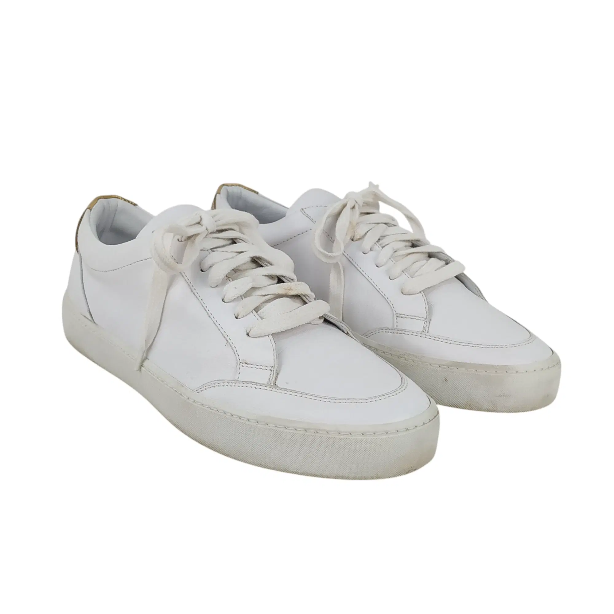 Size 38 - Burberry Leather Upper White Athletic Sneakers
