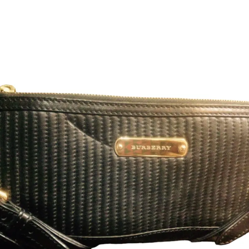 BURBERRY Black Leather HANDBAG