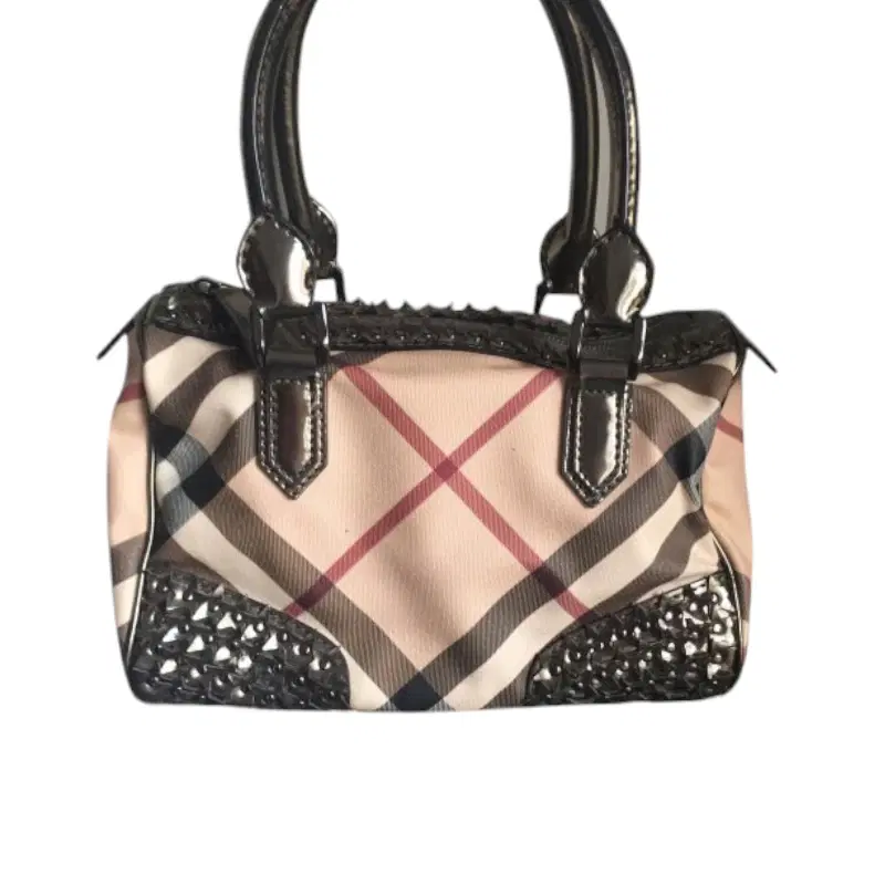 Burberry Nova Check Star Studded Bowler Bag