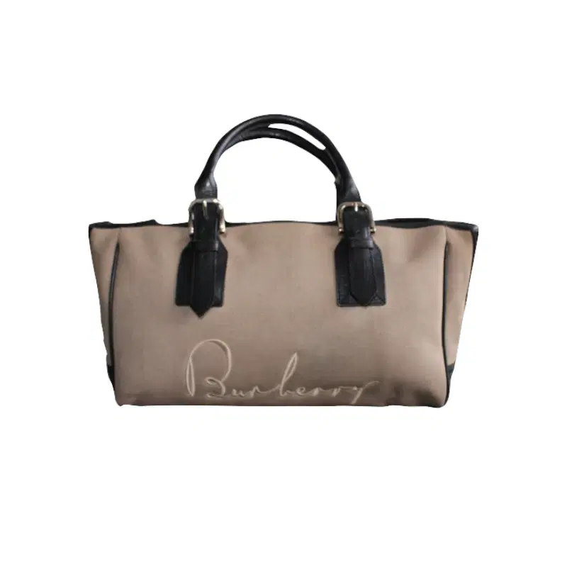 Burberry Signature Grey Top Handle Black