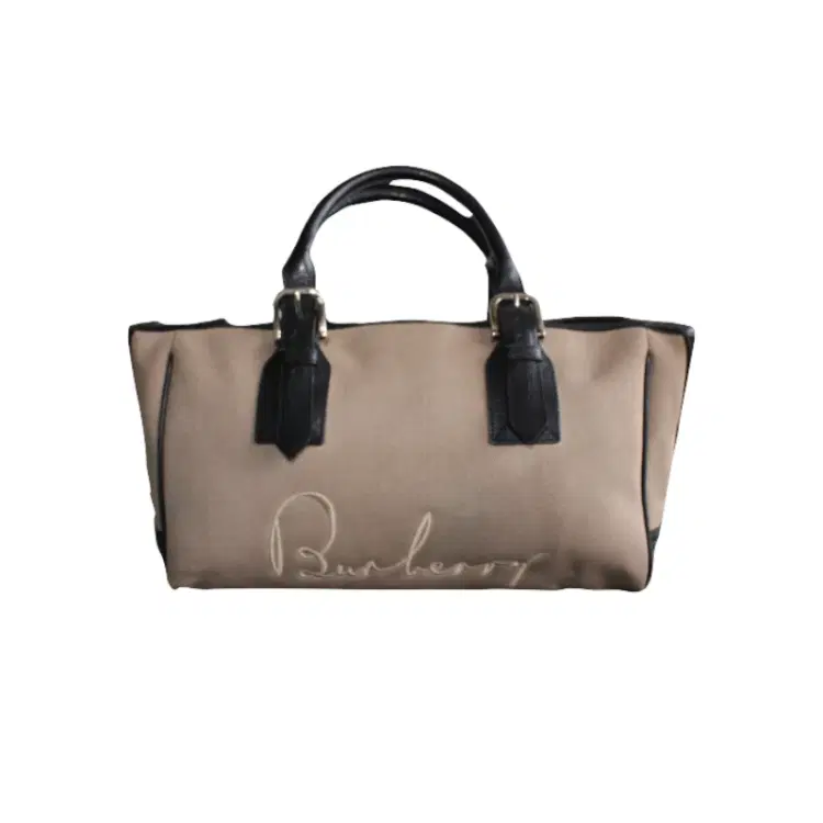Burberry Signature Grey Top Handle Black-Hover-Image