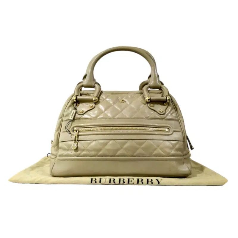 Burberry Quilted Leather Manor Leather Satchel